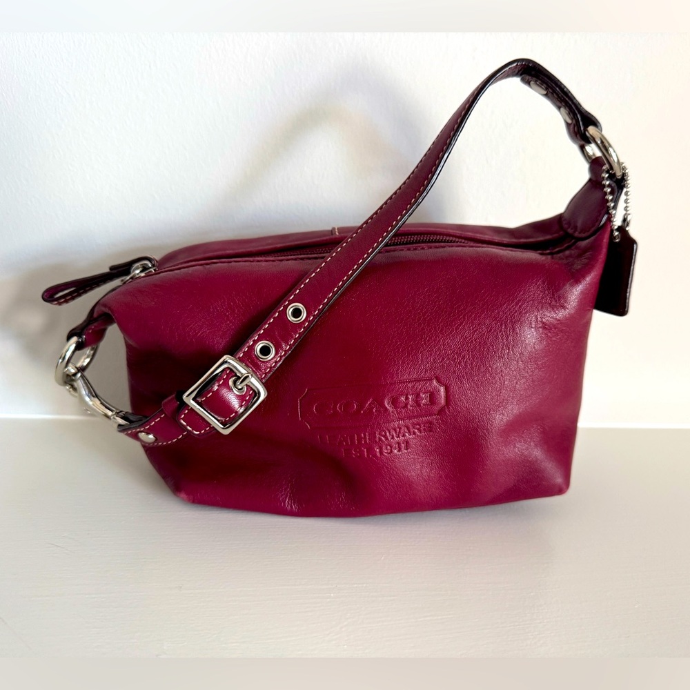 Coach Wine Leather Shoulder Bag